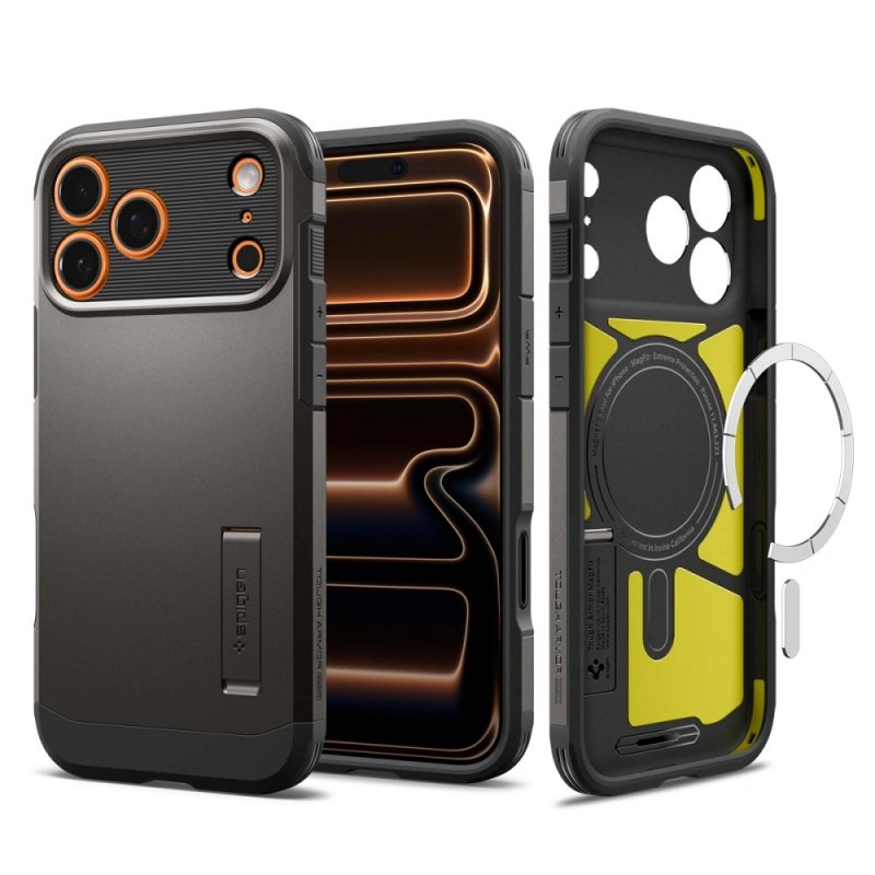MASKA SPIGEN Tough Armor T with MagSafe for Apple iPhone 17 Pro, Gunmetal