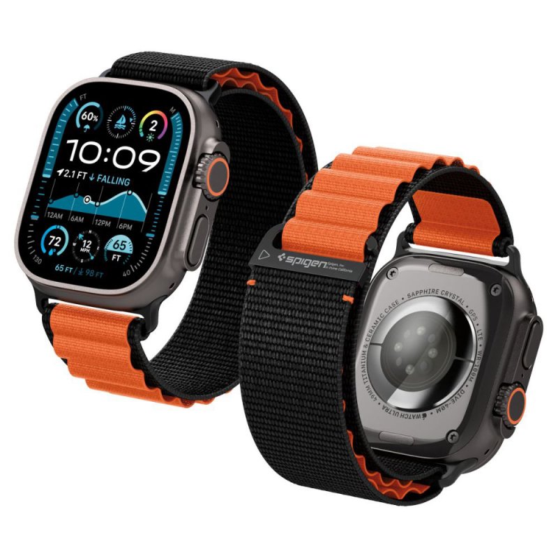 NARUKVICA SPIGEN Apple Watch WBF1 49/46/45/44mm Black Orange
