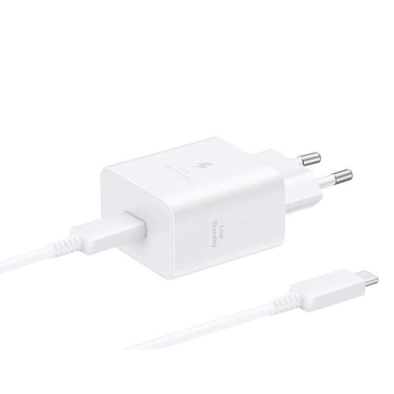 PUNJAČ SAMSUNG 45W, 4.05A, 1xUSB-C, sa USB-C kabal, White