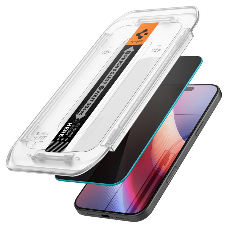 STAKLO SPIGEN iPhone 18 PRO/ 17 PRO/ 17/ 16 PRO 2-Pack, CLEAR EZ FIT